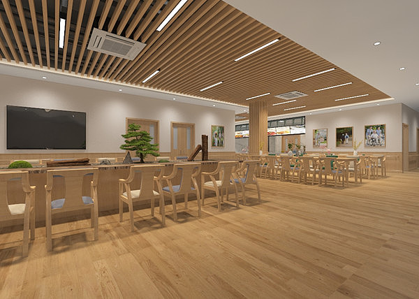 重庆福利院装修_颐养中心装潢设计_养老院装饰案例部分效果图片