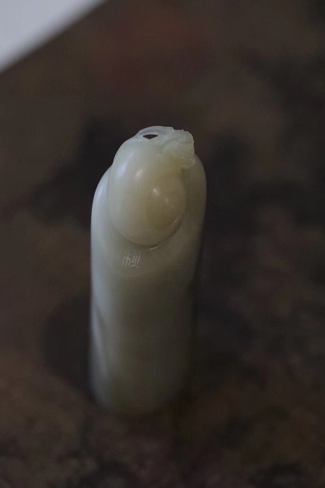 秋坞居龙首蜗牛身巴林石作品