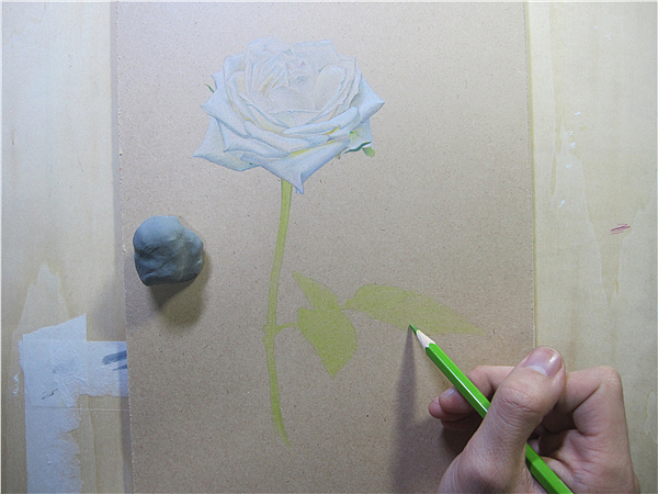 纸上彩铅--《雪山玫瑰》随录（图ZMTUzMDgwNzY=） - 绘画 - 站酷设计师超超的青葱原创素材 - 站酷ZCOOL