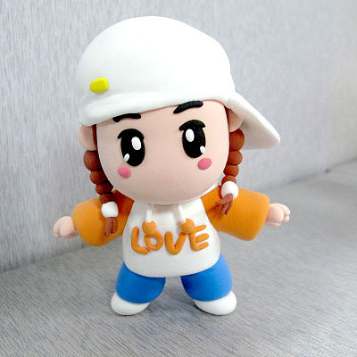 街舞女孩(粘土手工公仔,再次制作)