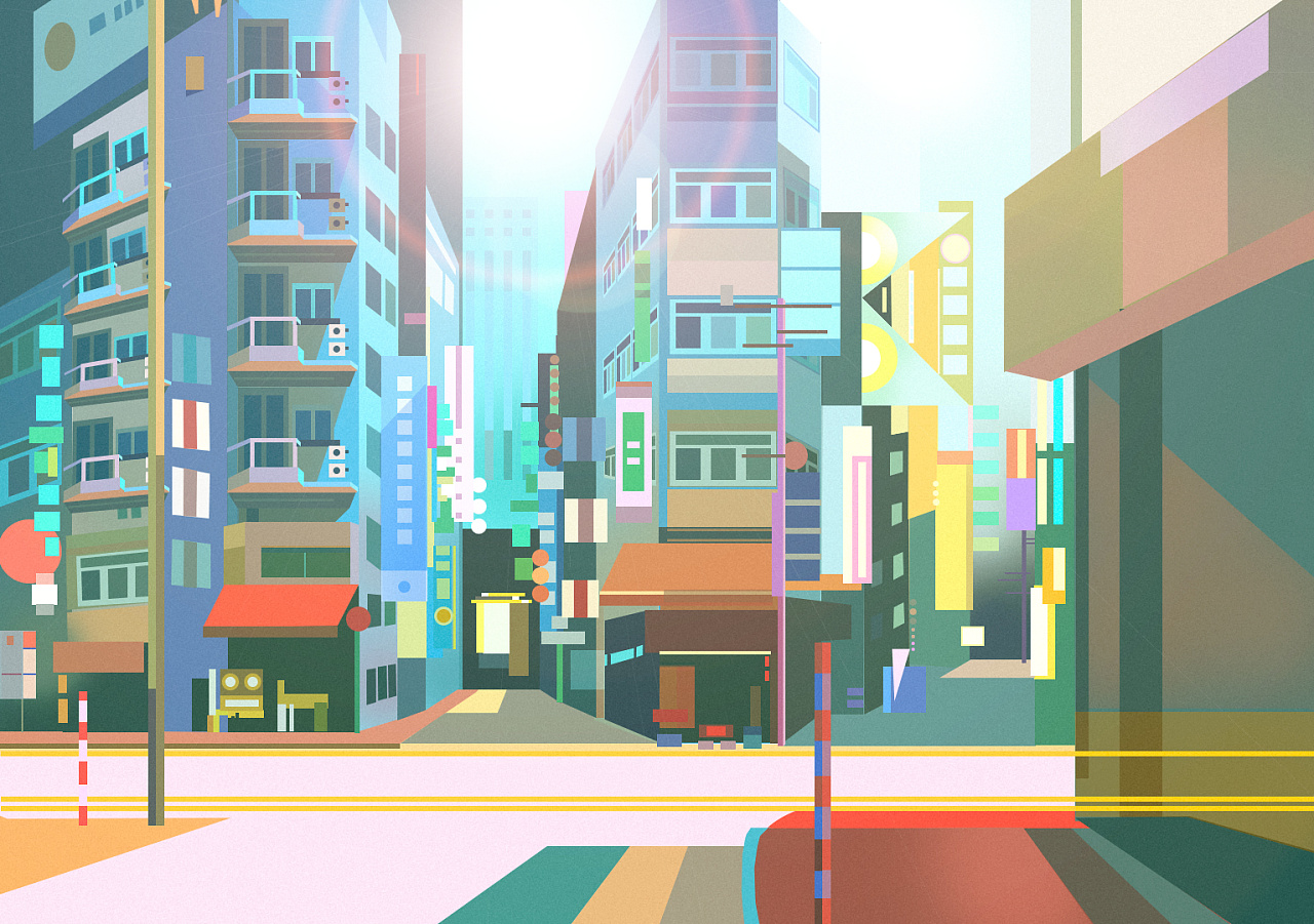 街景临摹|插画|创作习作|lemonfaning123 - 临摹作品 - 站酷 (zcool)