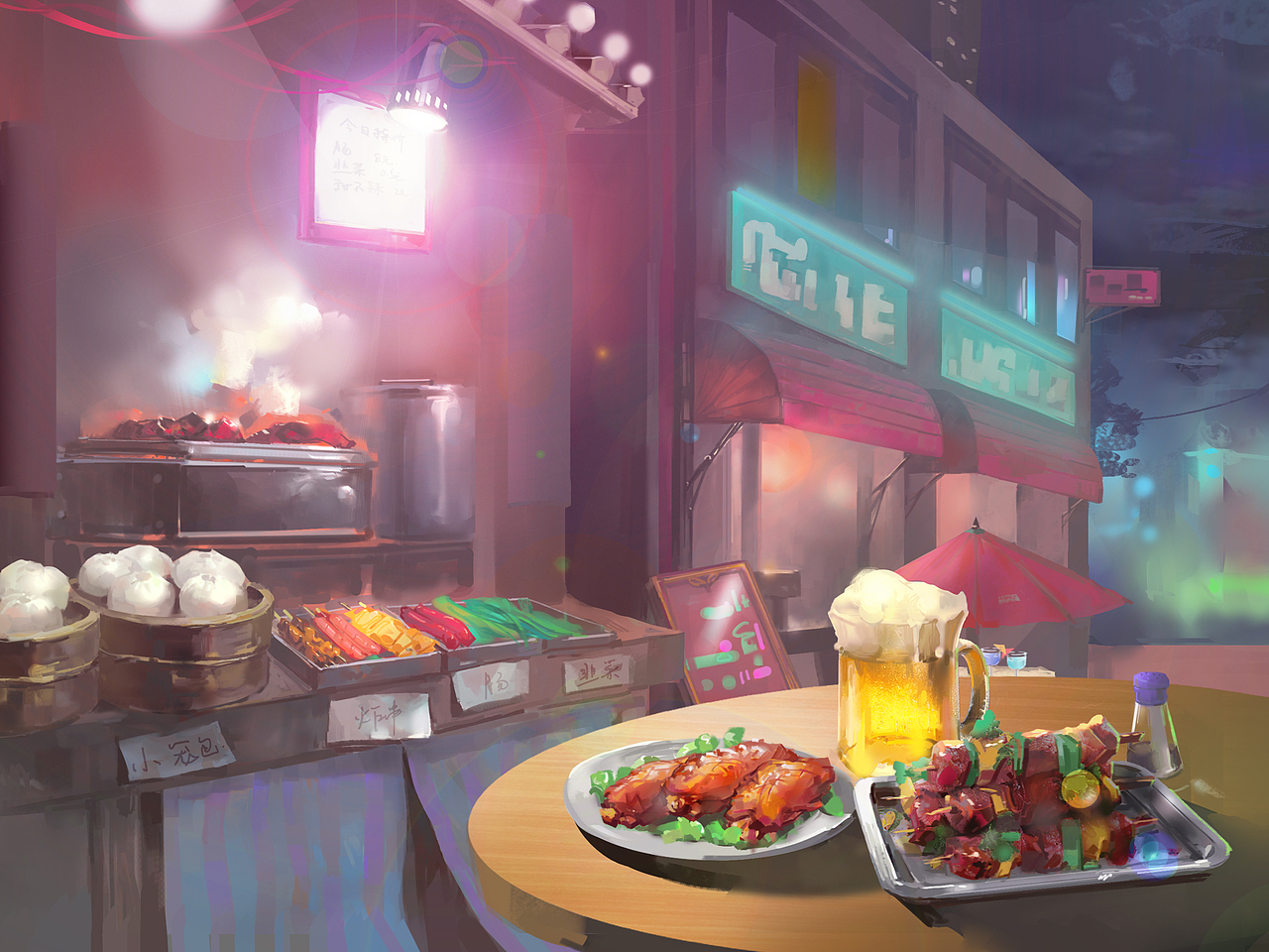 欢乐谷水上乐园插画