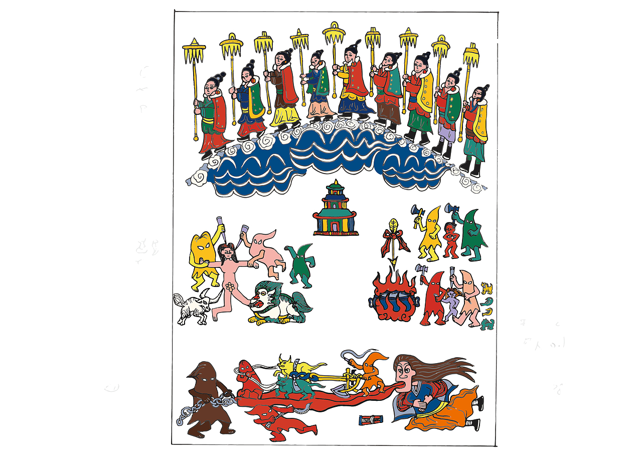 滇西北纳西族东巴教神路图