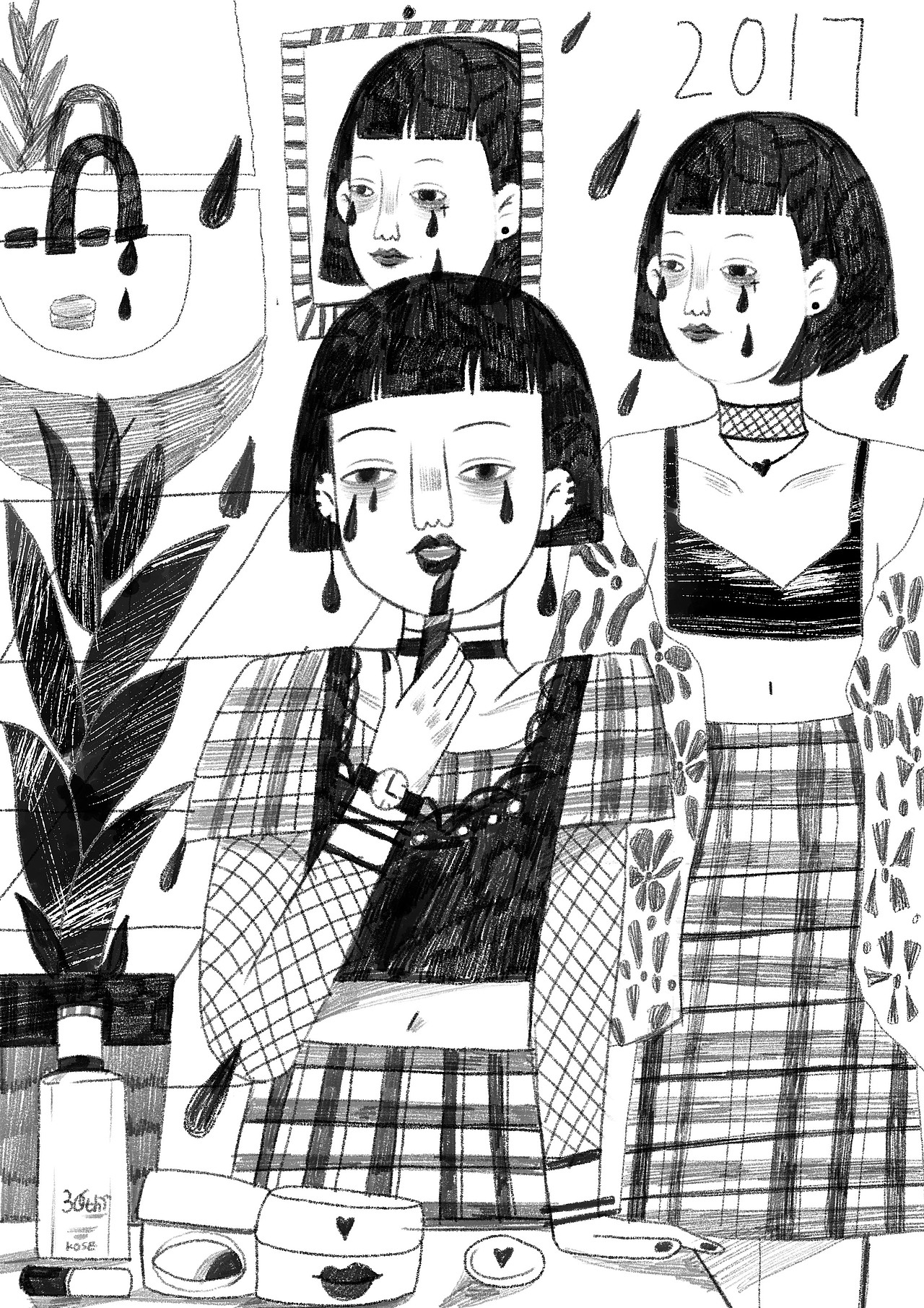 sad girl（图ZNjgxOTgwMjA=） - 艺术插画 - 站酷设计师MIKOOTOM原创素材 - 站酷ZCOOL