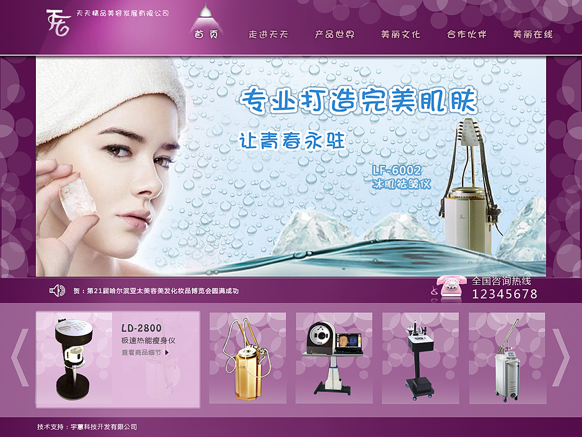 美容仪器行业网页设计提案