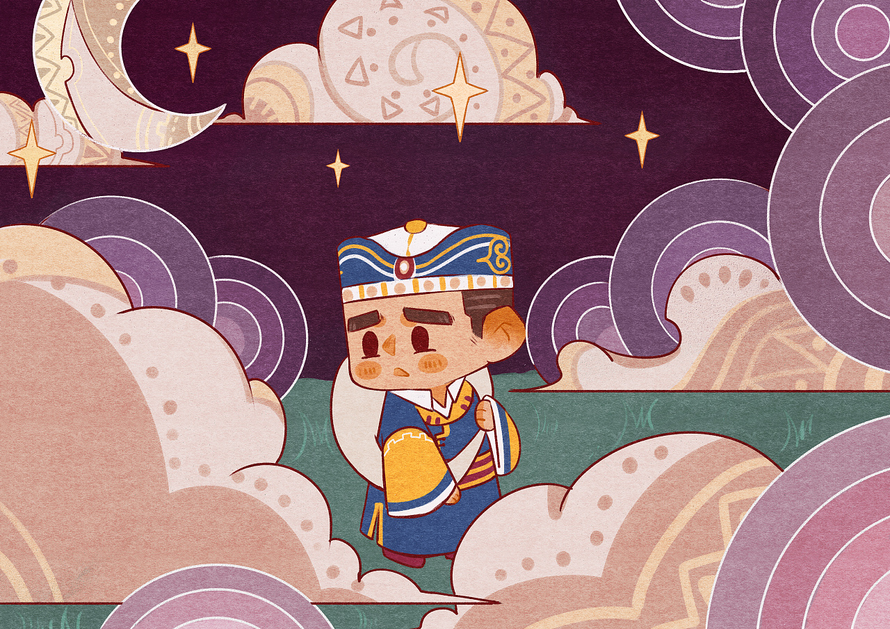 阿拉塔祭敖包-插画系列