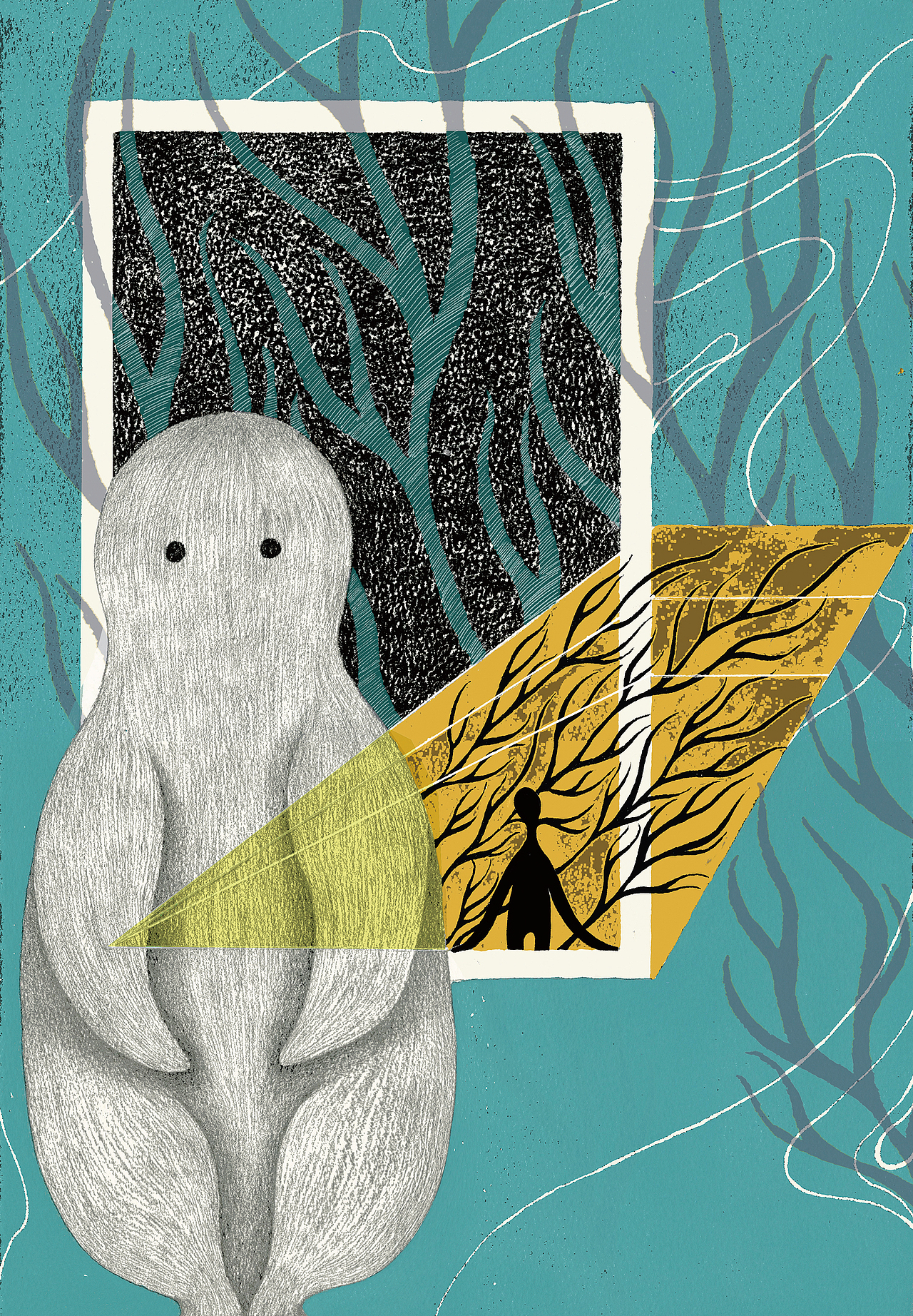 焦虑怪兽（图ZMjQ3Mjk1NTI0） - 创作习作 - 站酷设计师宁泊bobo原创素材 - 站酷ZCOOL