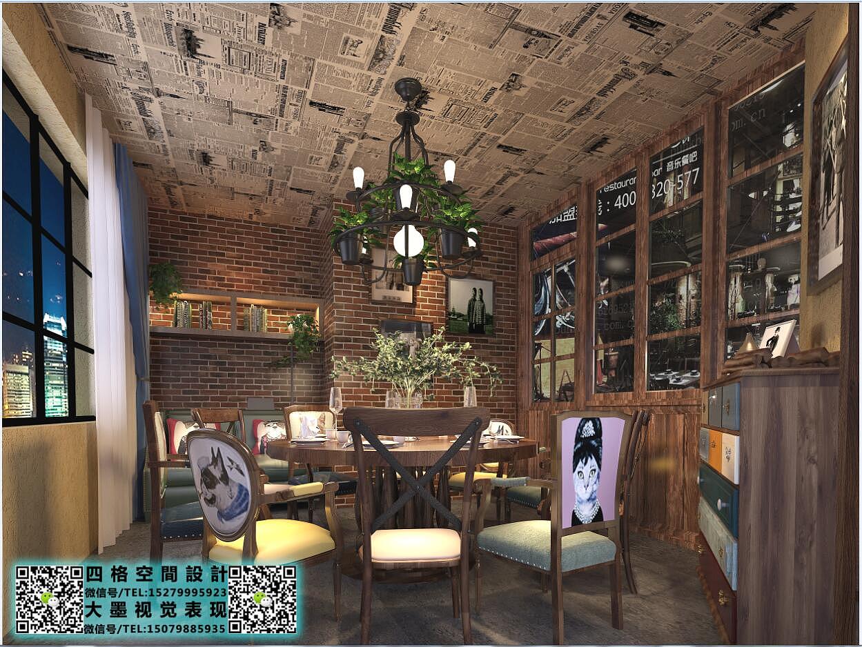 音乐主题餐厅（图ZMTM1NTU1OTM2） - 家装设计 - 站酷设计师四格空间设计原创素材 - 站酷ZCOOL