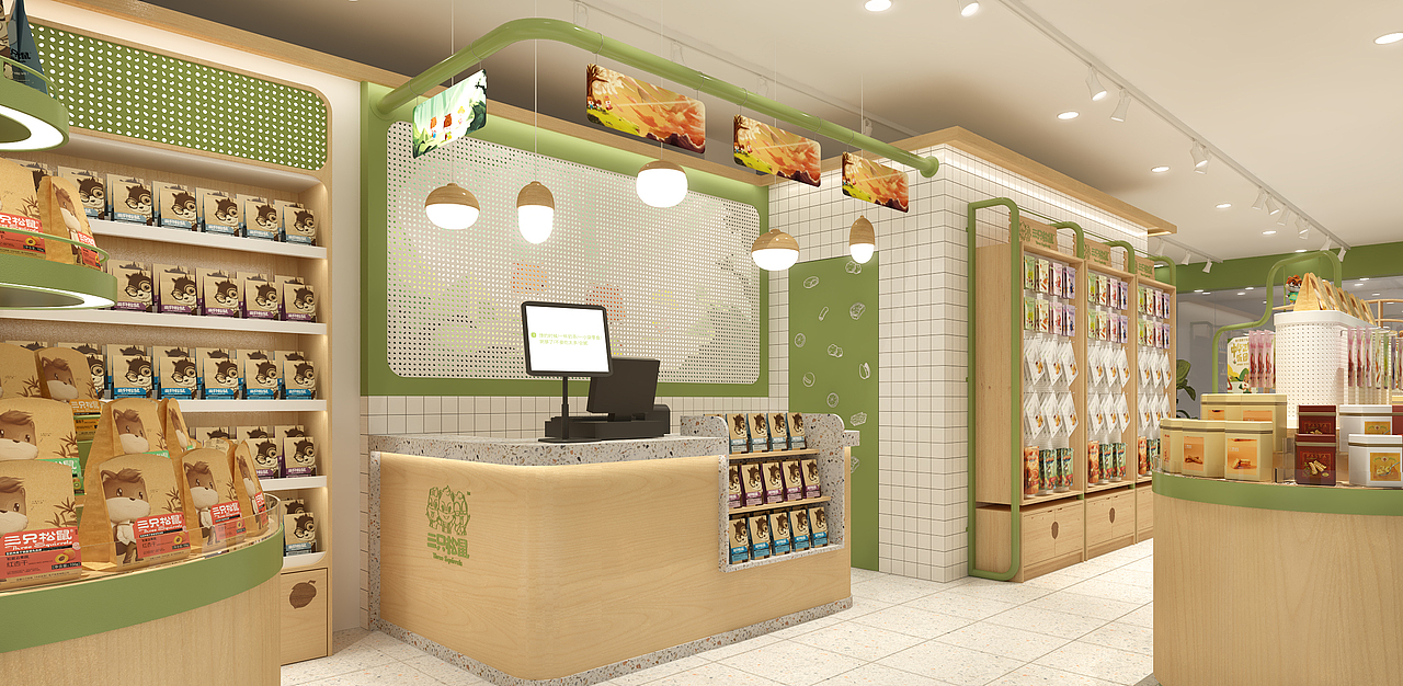 三只松鼠零食订阅店门店设计方案（图ZMTQ5MjE5OTcy） - 家装设计 - 站酷设计师泛粥大爷原创素材 - 站酷ZCOOL