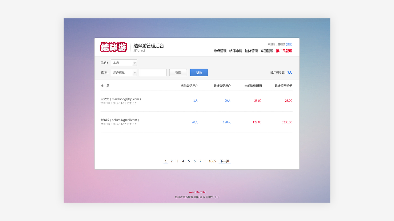 结伴游 后台页面（图ZOTczODkyNjg=） - 游戏/娱乐 - 站酷设计师支文龙原创素材 - 站酷ZCOOL