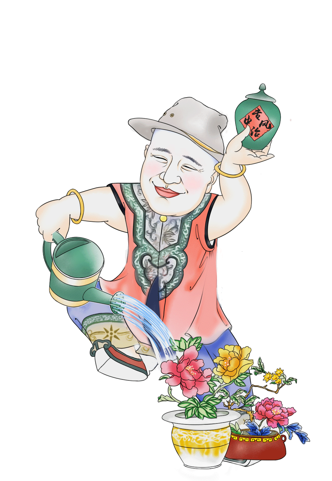 乡爱年画海报~（图ZNzA4ODkyMDg=） - 商业插画 - 站酷设计师三眼污鸦原创素材 - 站酷ZCOOL