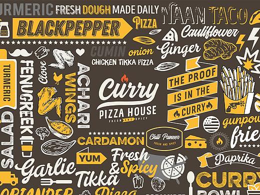 Curry Pizza House Indian Restaurant Branding