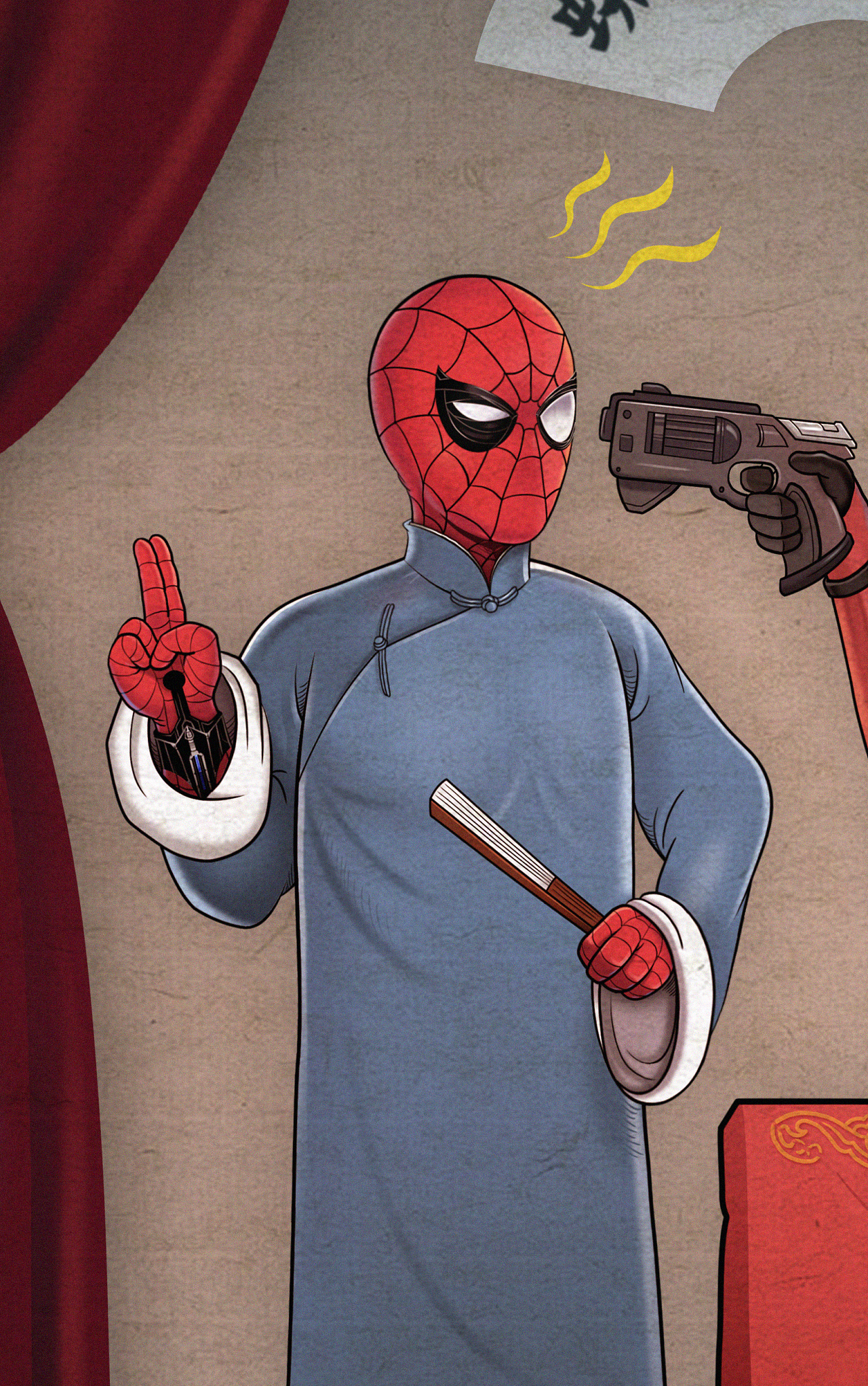 蜘蛛侠死侍上台鞠躬