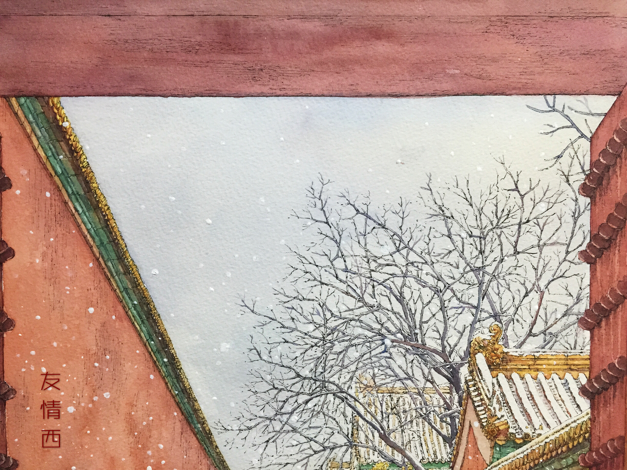 手绘故宫系列一