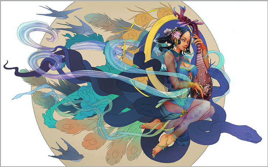 2013新年贺【巳年】(图ZODI1NTI3Mg==) - 商业插画 - 站酷设计师MoonYUE悦悦原创素材 - 站酷ZCOOL