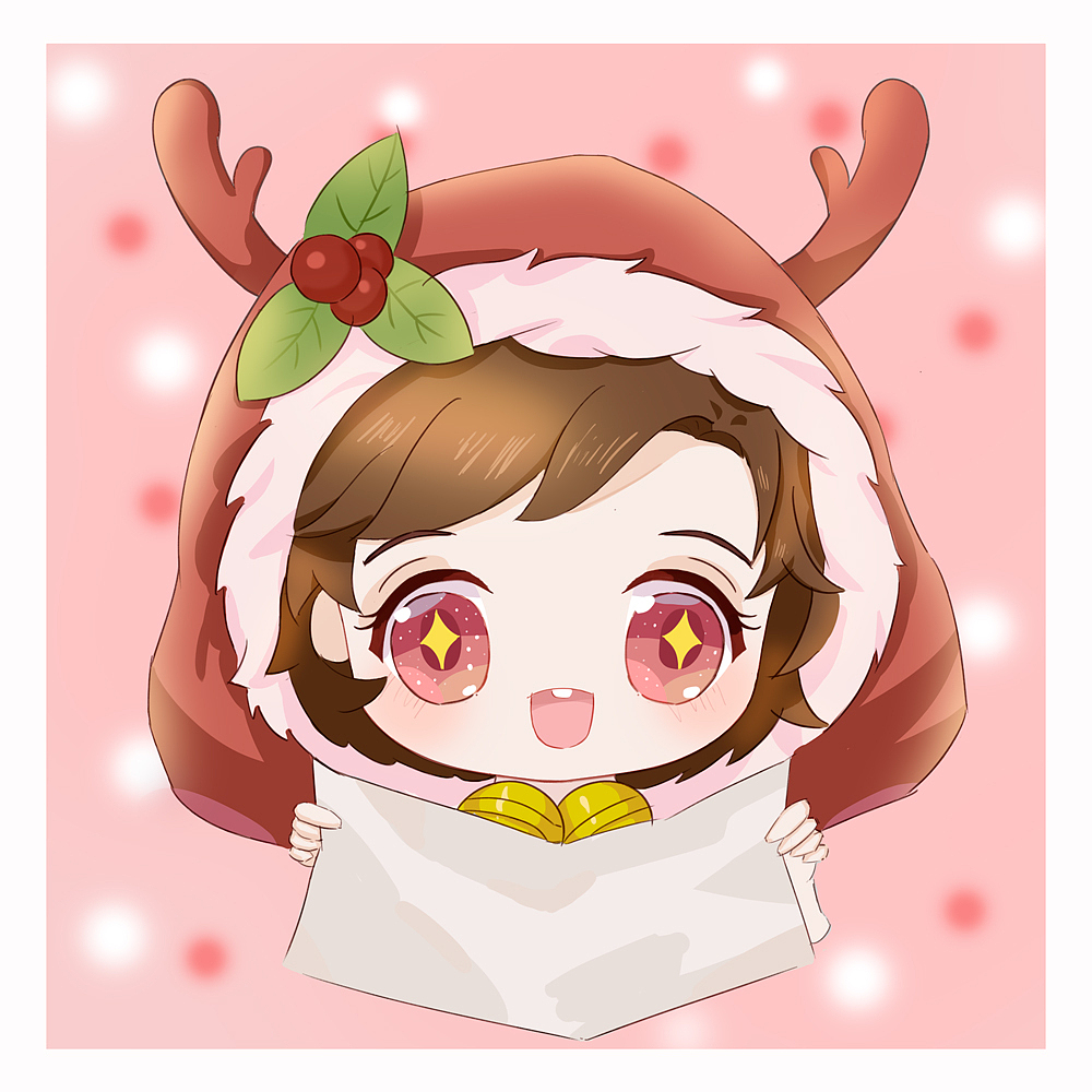 【临摹】【阿肯绘】《王者荣耀》 貂蝉圣诞恋歌q版