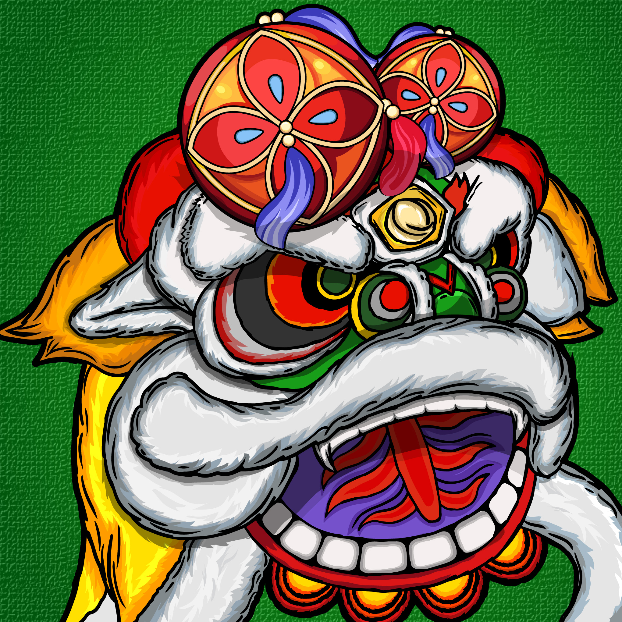 牛年国潮插画贺图