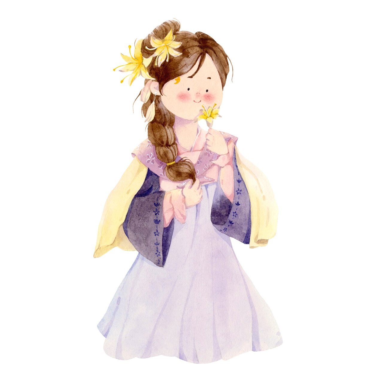 十二小花神合集 水彩手绘（图ZMzI1MjU1NTc2） - 艺术插画 - 站酷设计师小不点0511原创素材 - 站酷ZCOOL