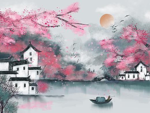 水墨风场景