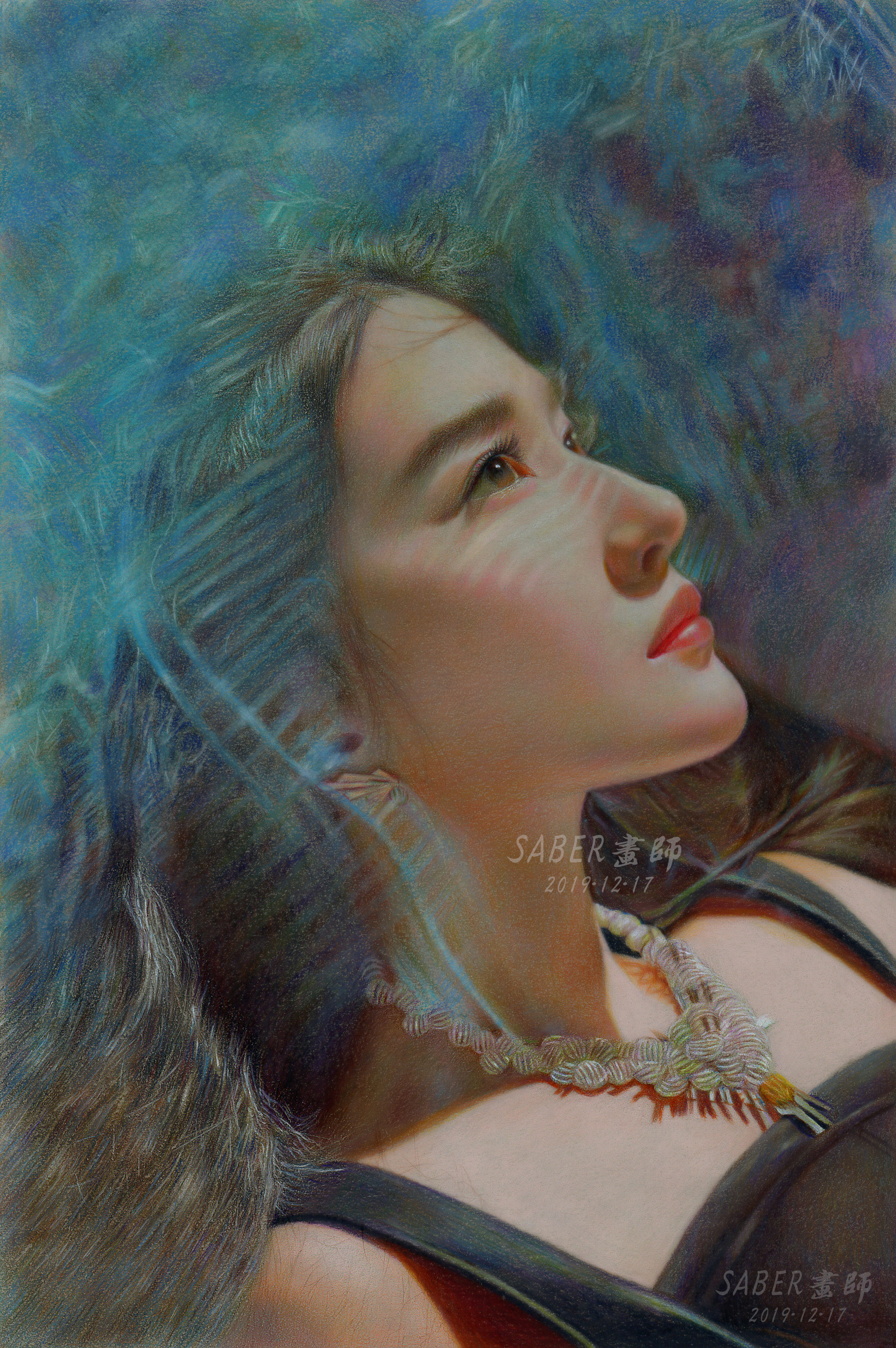 最美刘亦菲—彩铅作品