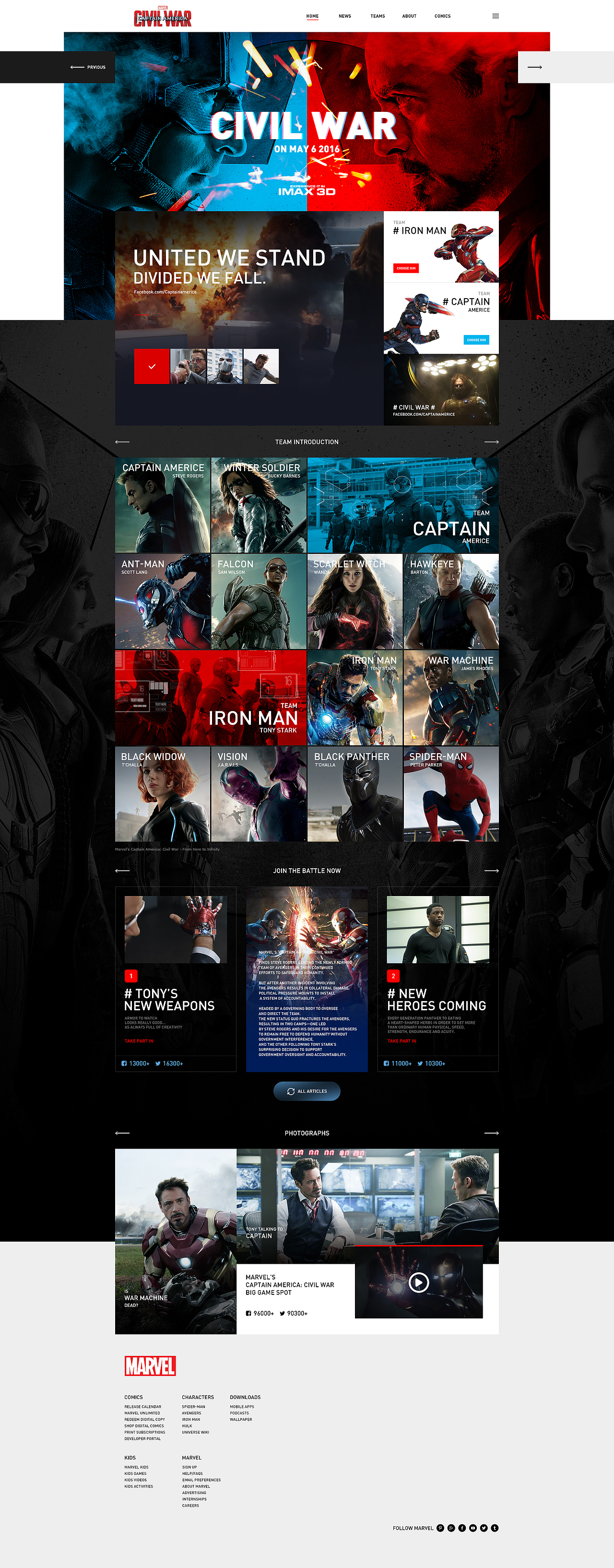 Captain America: Civil War · 官网 饭制