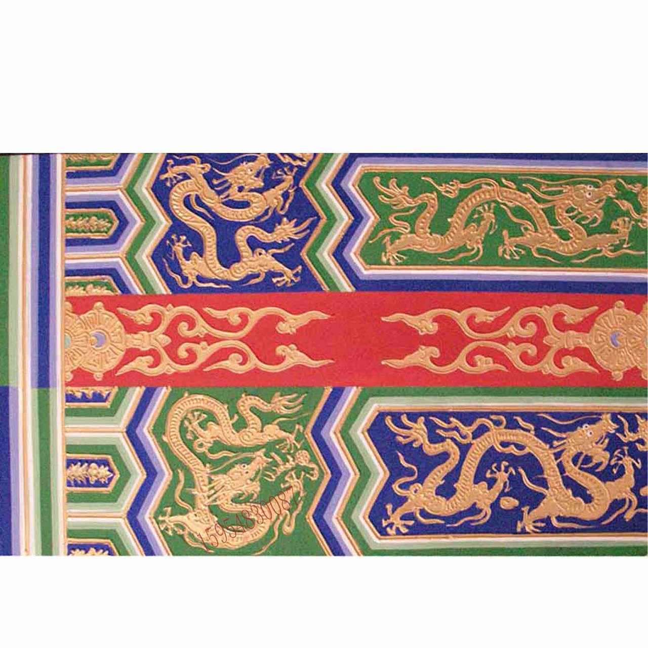 古建筑彩绘之金龙沥粉过程