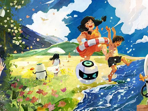 碧桂园夏季节气插画