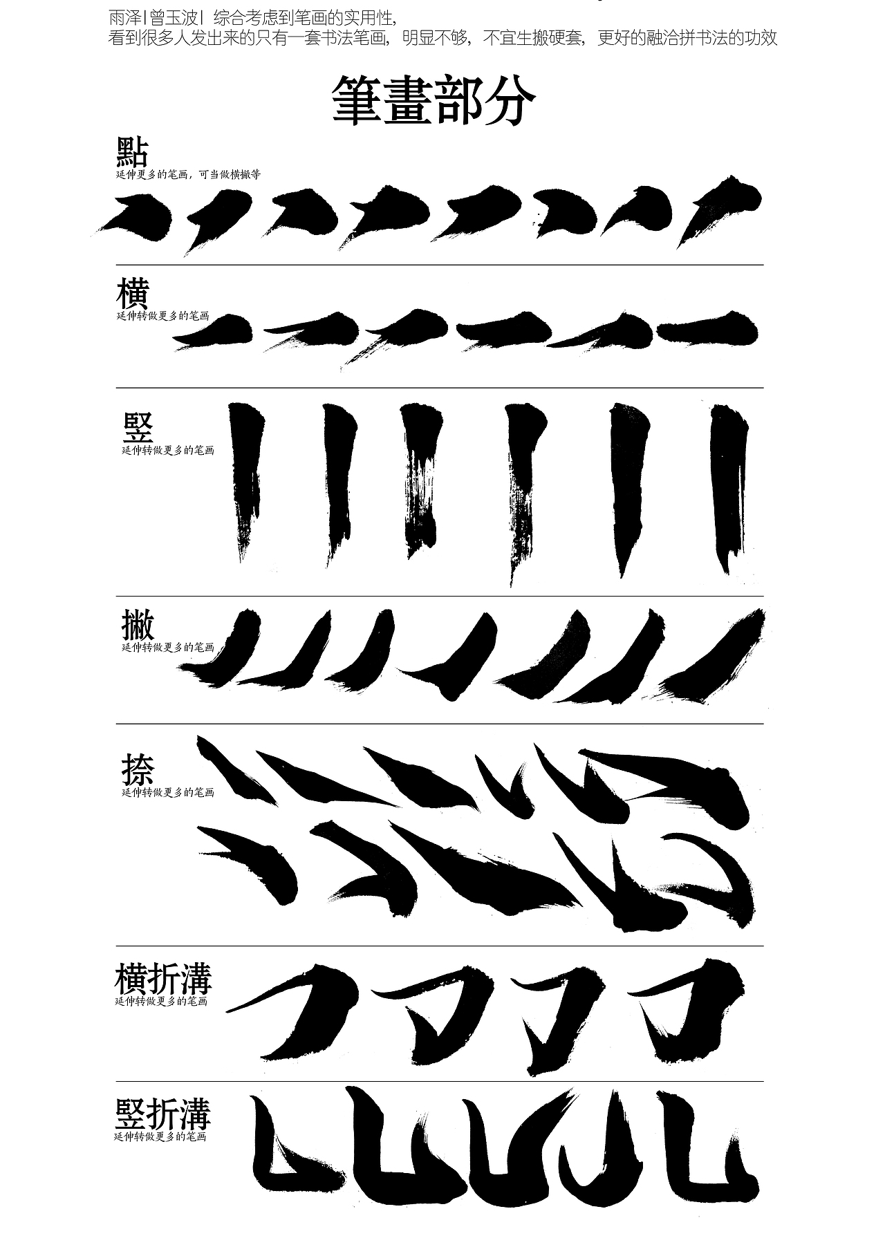 雨泽字造|设计笔画分享（图ZNjY5OTc5NjA=） - 字体/字形 - 站酷设计师雨泽手写铺原创素材 - 站酷ZCOOL