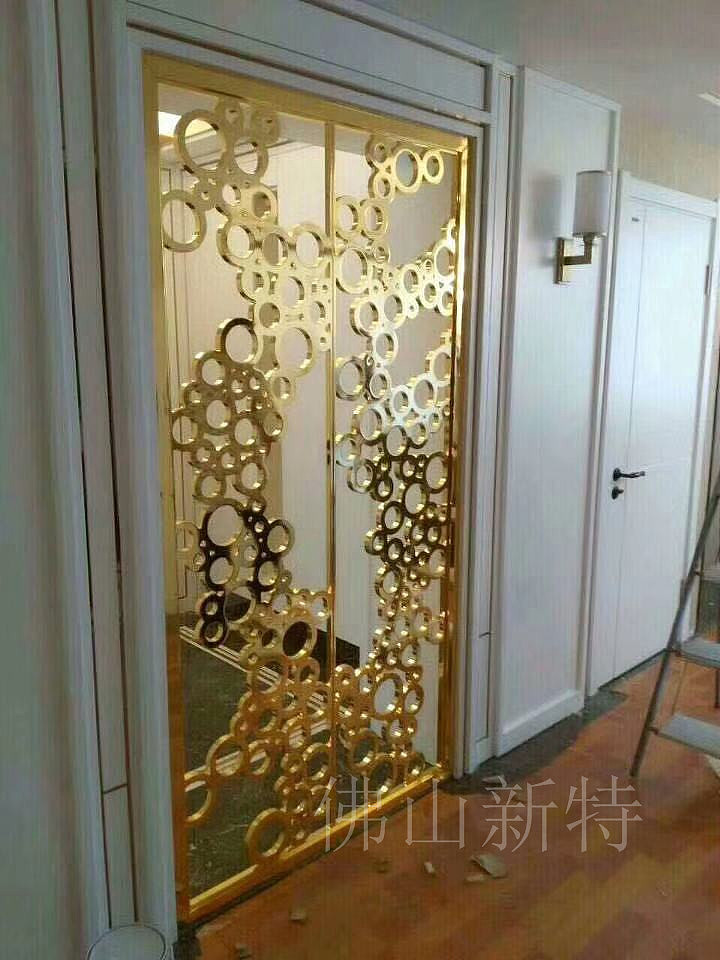 欧式家居镜光金色铝雕刻镂空屏风实例图（图ZMjA3MzI5MjE2） - 其他工业/产品 - 站酷设计师Z43926661原创素材 - 站酷ZCOOL