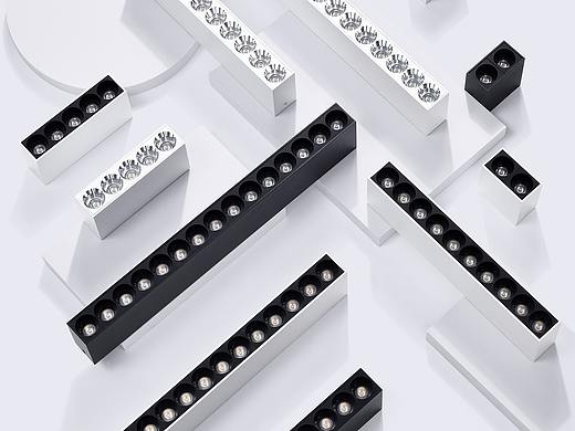 LED 智能家居线条灯格栅灯迷你射灯无主灯拍摄作业