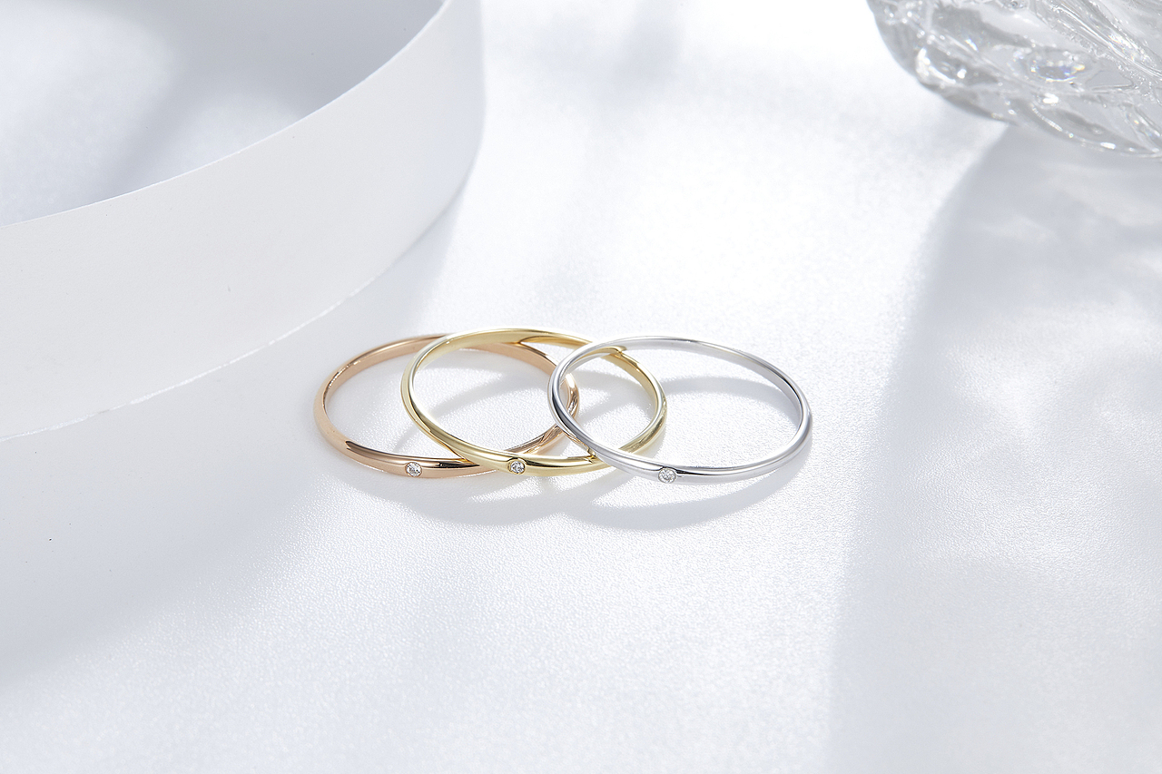 商业珠宝白色场景组合图摄影拍摄