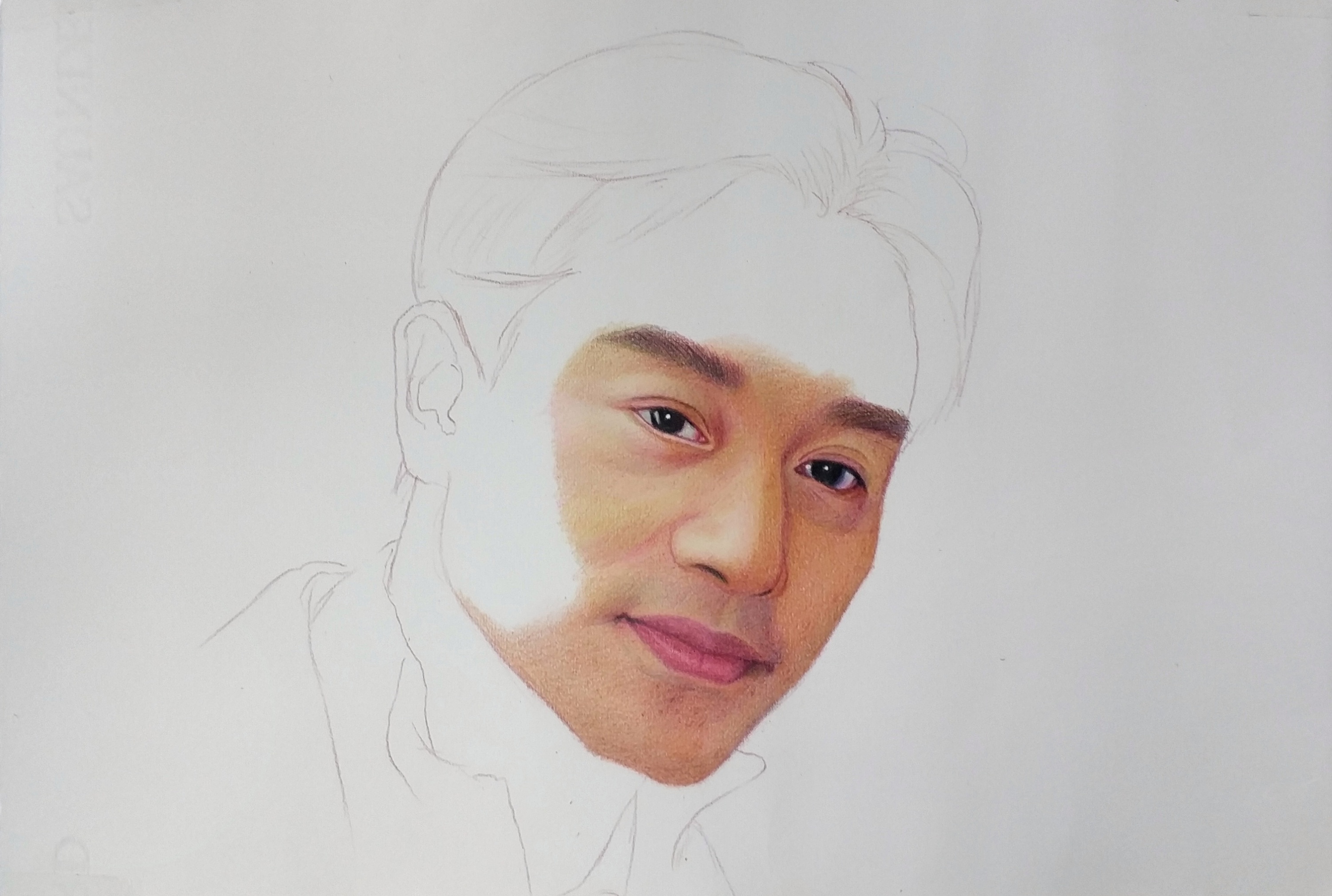 彩铅手绘哥哥张国荣