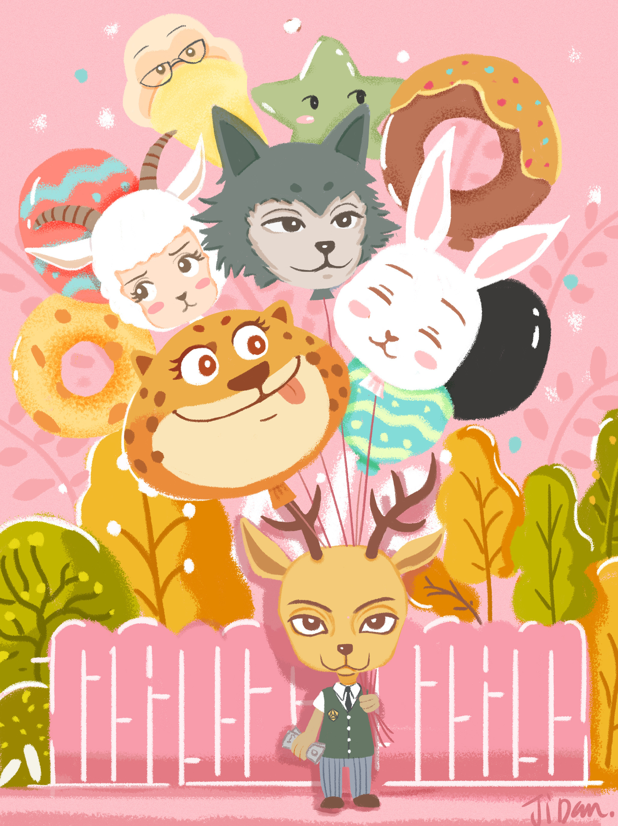 动物狂想曲(同人)|插画|儿童插画|鸡蛋灌饼加三蛋 - 原创作品 - 站酷