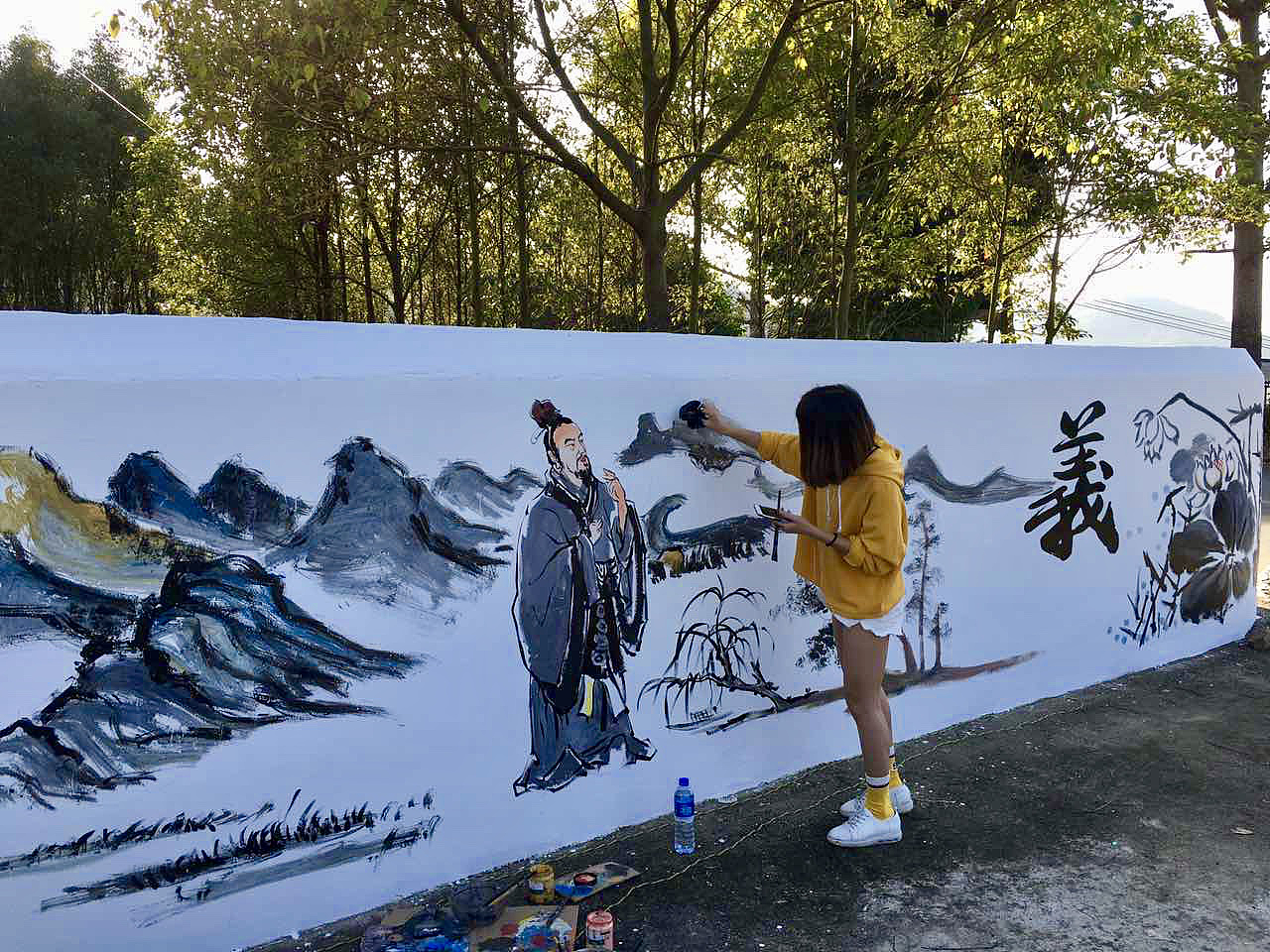 墙绘公司壁画手绘涂鸦广州餐饮深圳餐饮墙绘收费价格