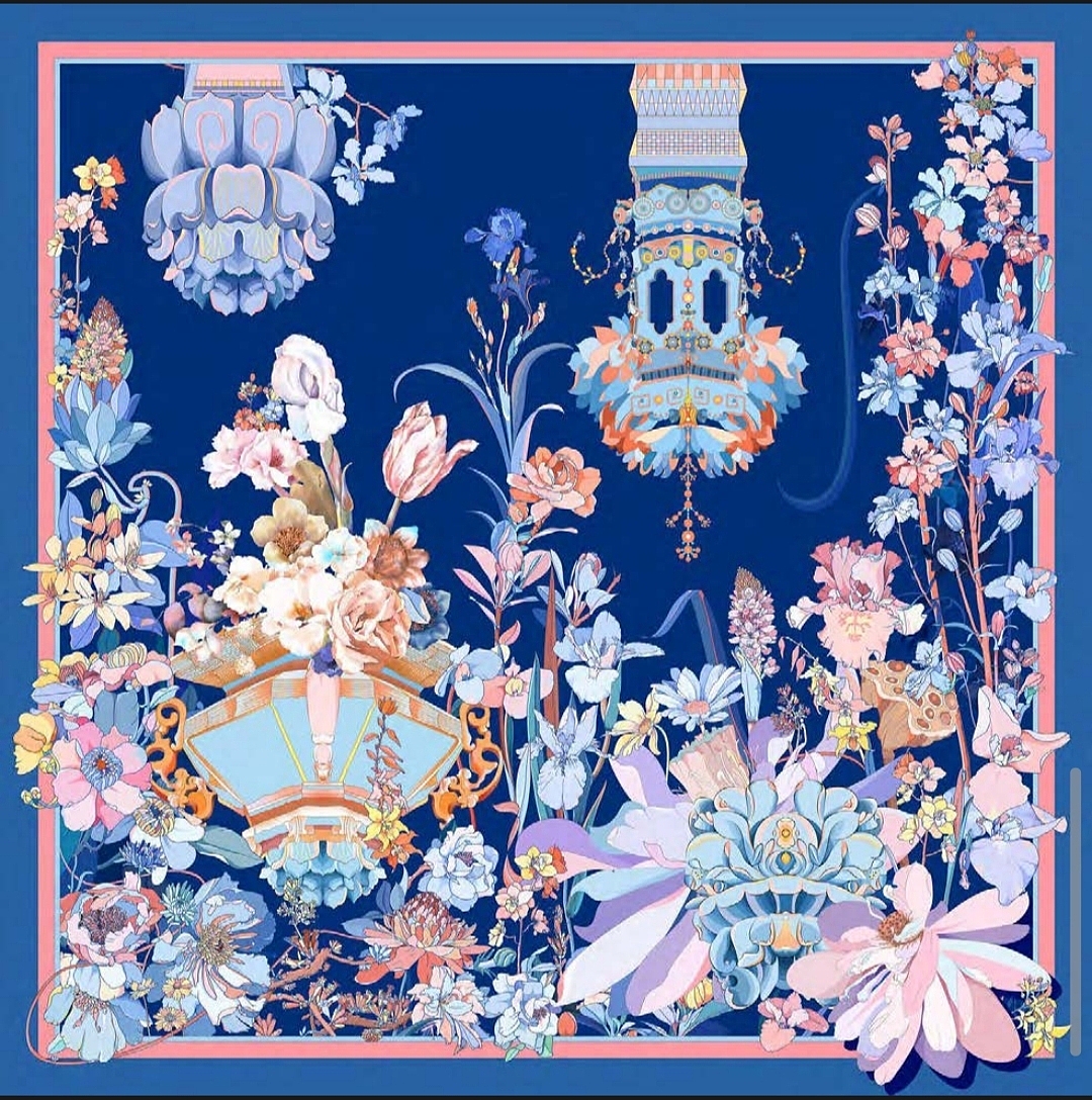 《芳华》丝巾设计（图ZMzE2MzkwNzU2） - 艺术插画 - 站酷设计师ZBC_BETTER原创素材 - 站酷ZCOOL