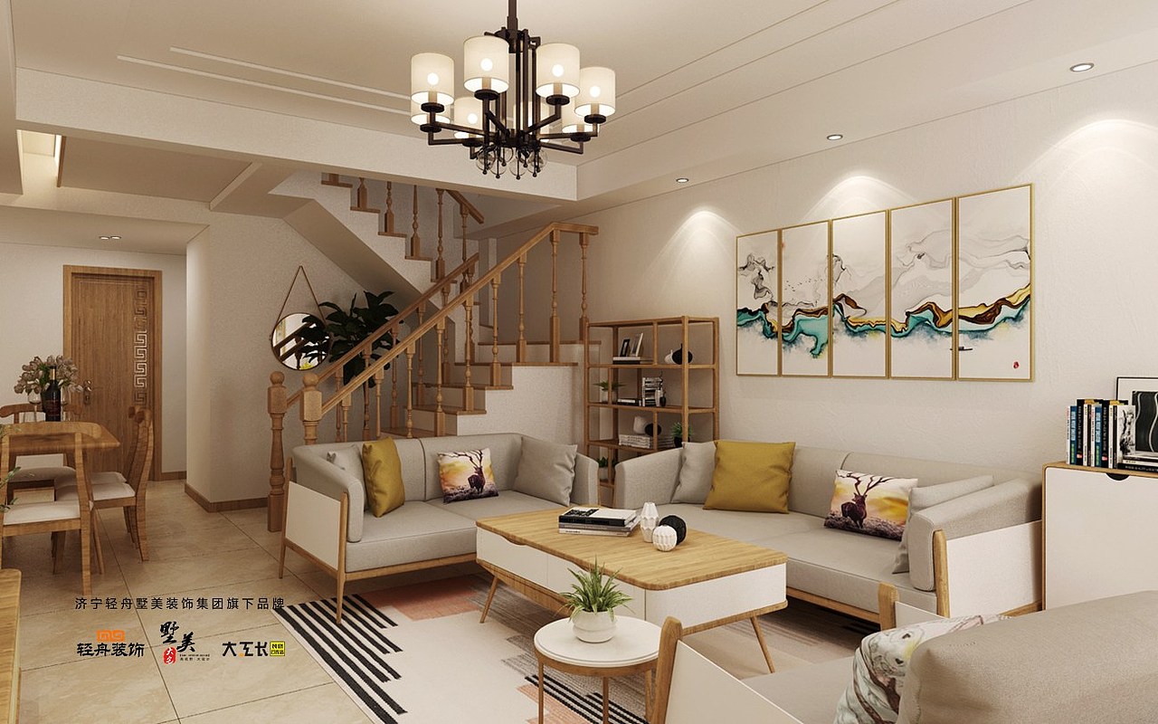 济宁龙玺香醍溪谷29号楼152平米中式风格装修设计方案