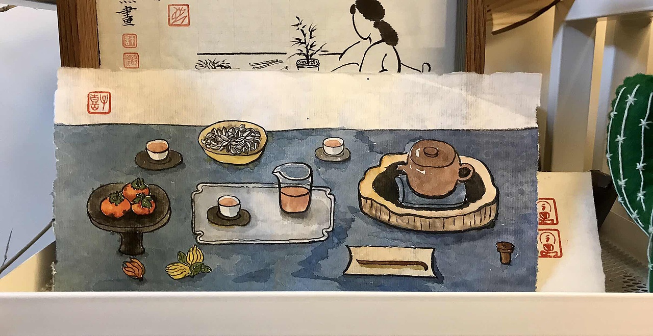 日常书画小品合集二（图ZMTQ4MTU3MjQw） - 绘画 - 站酷设计师子鹿Milaky原创素材 - 站酷ZCOOL