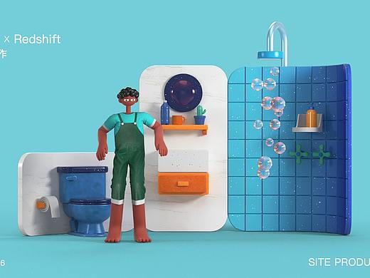 卡通角色小场景搭建