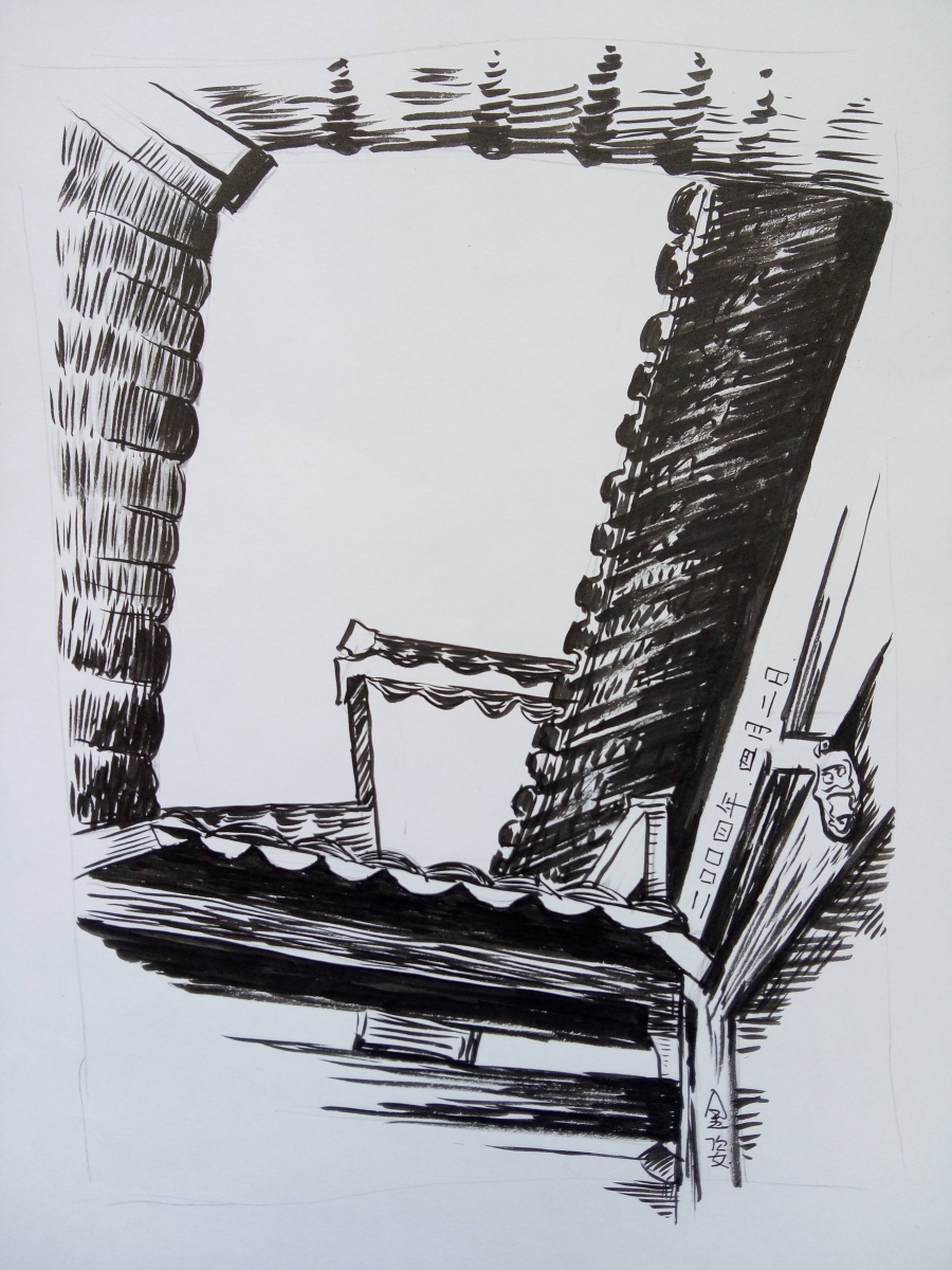 宏村一游|速写|纯艺术|败家娘们的幸福 - 原创设