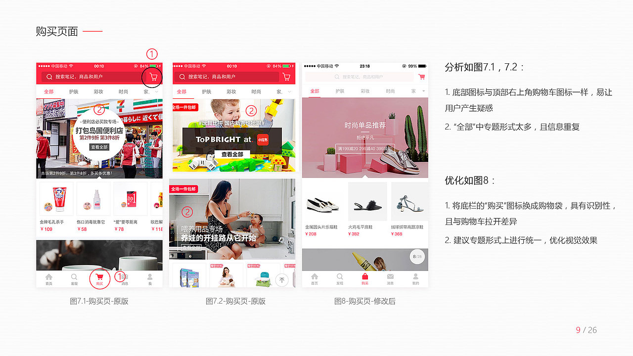 小红书APP部分界面分析和优化