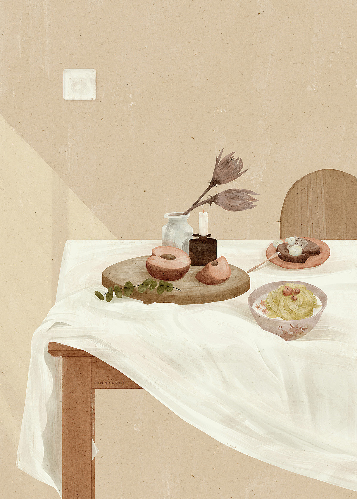 三餐小食（图ZMjUwNDYzNDI4） - 商业插画 - 站酷设计师卡克妮娜chacnina原创素材 - 站酷ZCOOL