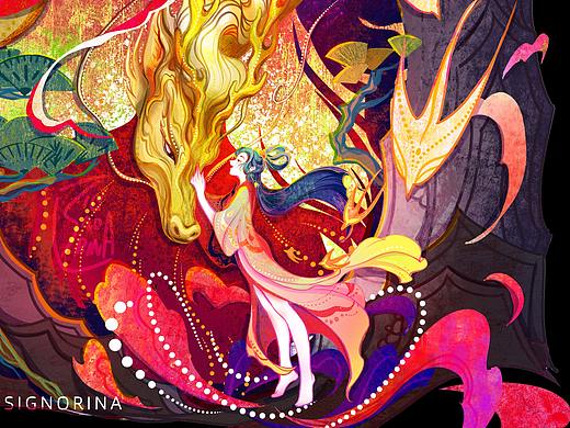 懒惰的插画| 国庆贺图 | 国风 | 含过程分享