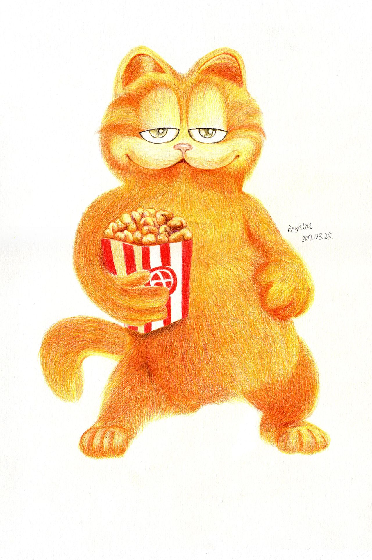 加菲猫 |插画|创作习作|闫小米_原创作品-站酷zcool