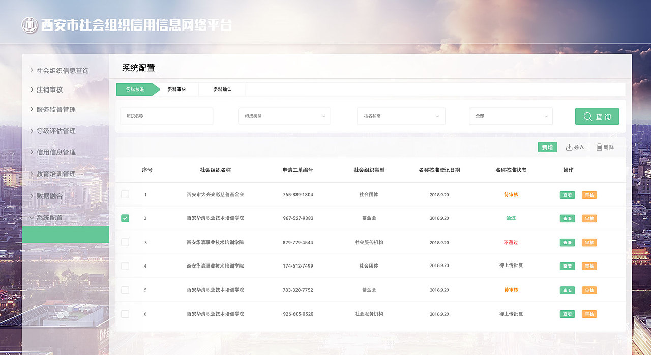 西安市社会组织后台管理系统（图ZMTkyODIxMzg0） - APP界面 - 站酷设计师SHIN_CXY原创素材 - 站酷ZCOOL