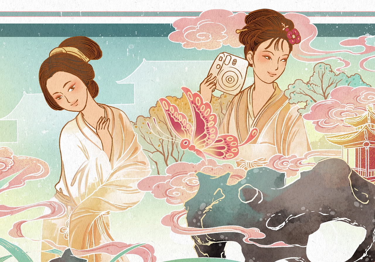 红楼醉梦（图ZMzA2MjUyNDk2） - 商业插画 - 站酷设计师斐momoyan原创素材 - 站酷ZCOOL