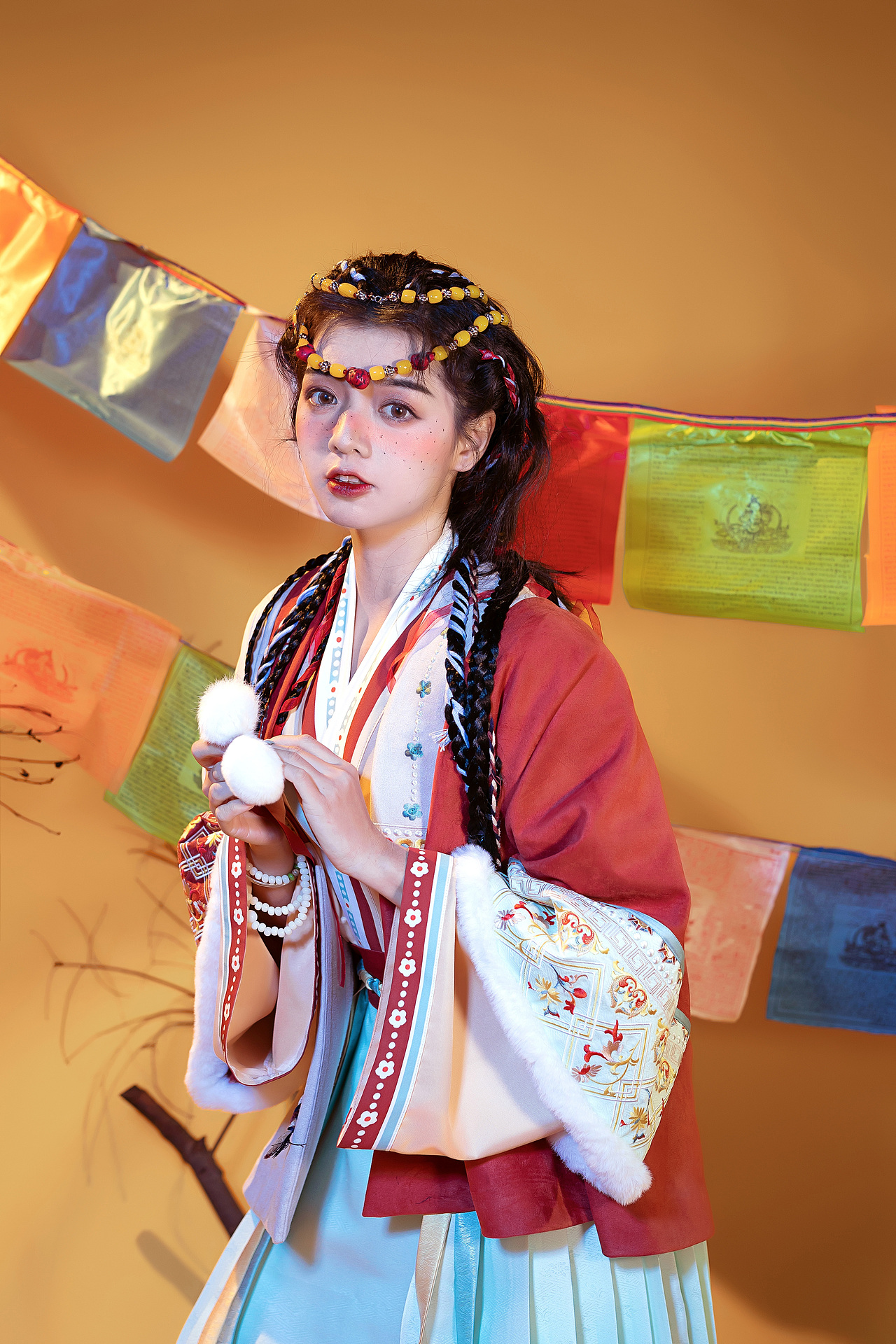 【汉服设计】-藏地少女（图ZMjc2MTM0MjQw） - 传统/民族服饰 - 站酷设计师唐梨原创素材 - 站酷ZCOOL