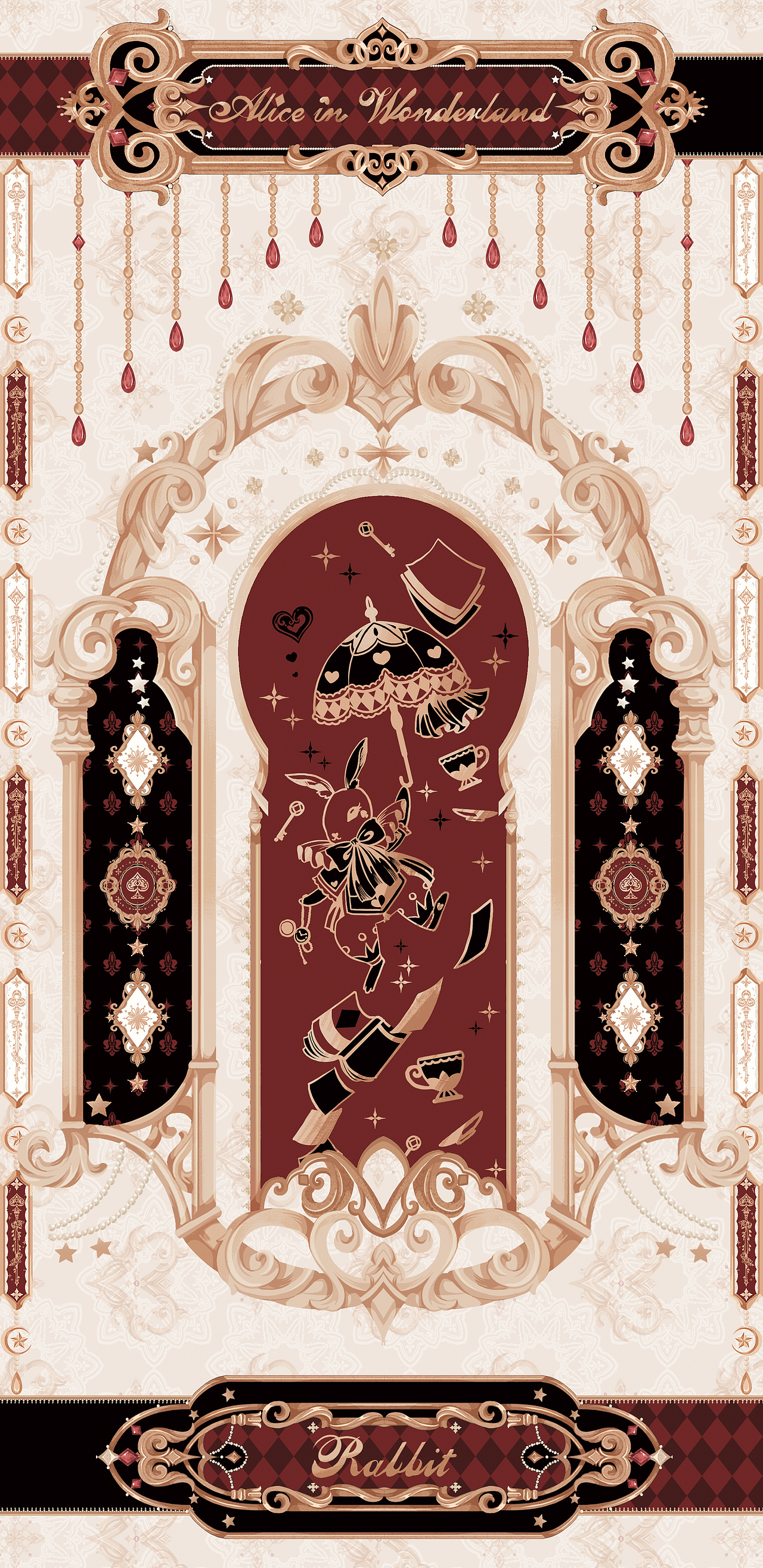 魔法卡片-爱丽丝梦游仙境红白皇后（Lolita）