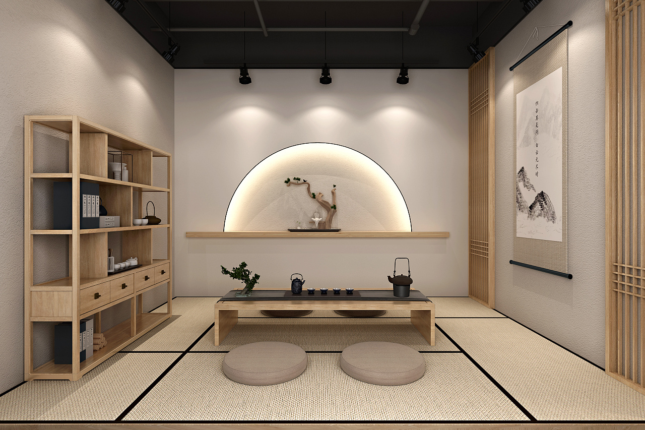 茶艺室|空间|家装设计|记忆如风 - 原创作品 - 站酷 (ZCOOL)