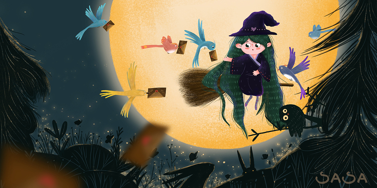 黑暗中送信的女巫小公主