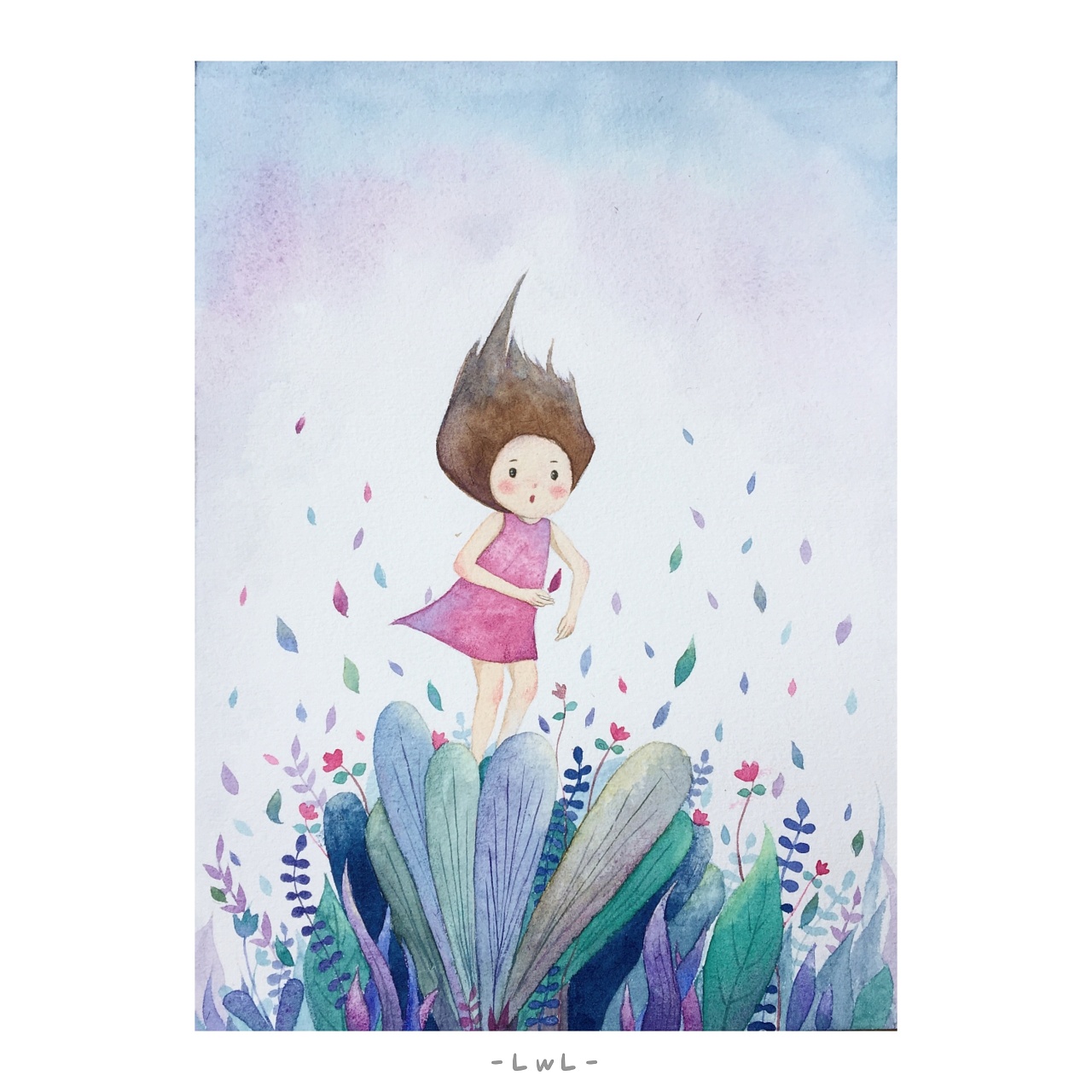 起风|插画|艺术插画|栗子lwl - 原创作品 - 站酷 (zcool)